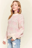 Sequins Accent Heart Sweater