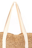 Straw Braided Hat Carrier Tote Bag