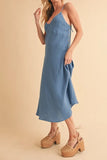 Side Button Midi Cami Dress