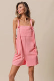 Texured Jacquard Romper with Side Pockets