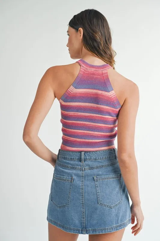 Space Dye Grecian Neck Knit Cami