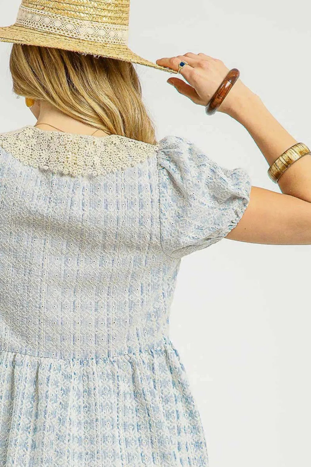 Floral Print Puff Sleeve Vintage Mini Dress