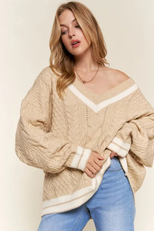 V-Neck Casual Sweater