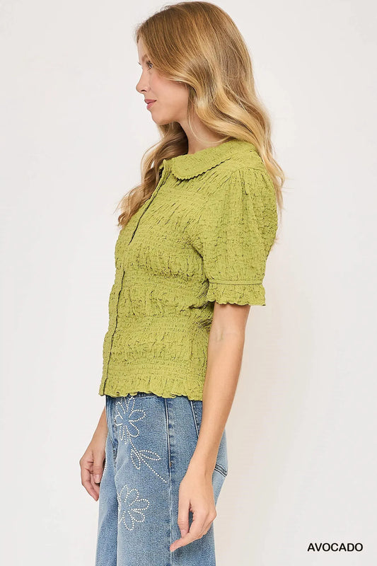 Vintage-Inspired Button-Up Shirt