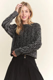 Cut Edge Detail Mineral Washed Sweater