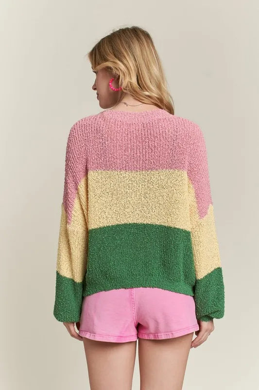 Color Block Comfy Sweater