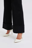 Full Size High Waist Reto Wide Leg W/ Cuff Plus Size