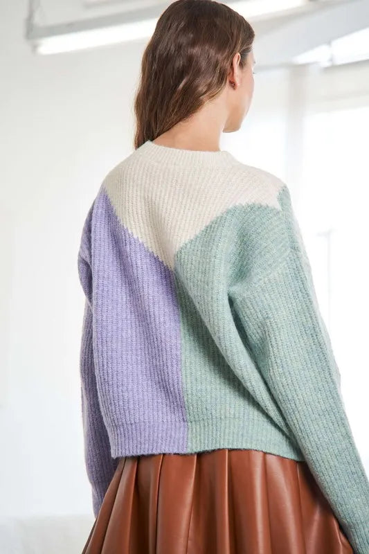 Colorblock Comfy Sweater Top