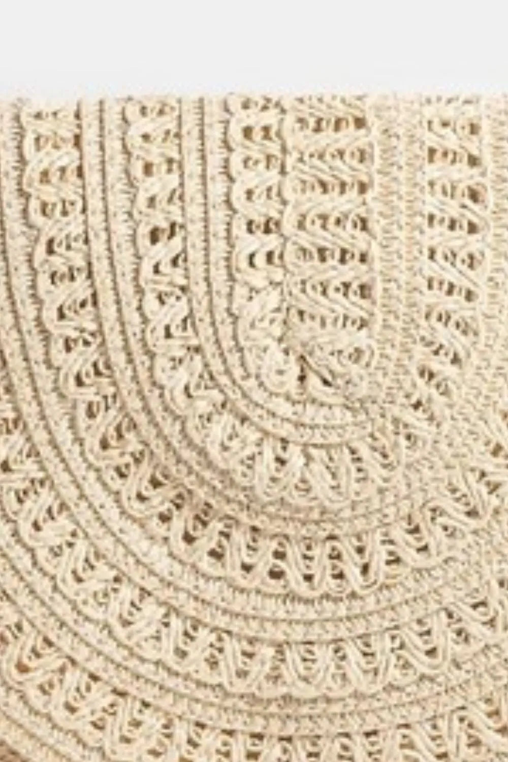 Woven Pattern Straw Crossbody Bag
