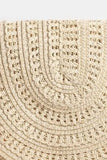 Woven Pattern Straw Crossbody Bag