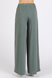 Mittoshop Yoga Air Stretch Elastic Waist Wide Leg Pants