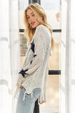 Distressed Star Sweater Top