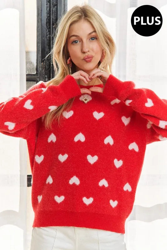 Heart Cutesy Sweater Top