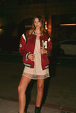 M Bomber Varsity Jacket with Patch Detail