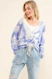 Blue Tie Dye Twisted Sweater