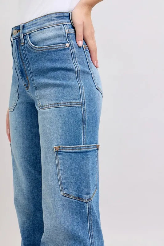 Full Size High Waist 90's Straight Jeans Plus Size