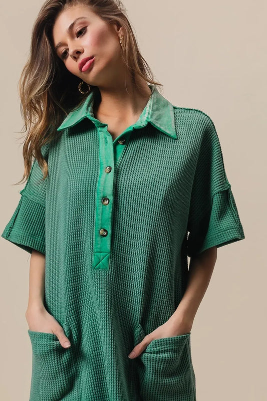 Dip Dye Mineral Washed Knit Dress