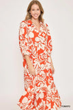 Floral Tiered Midi Dress