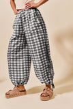 Elastic Waist Plaid Balloon Bottoms