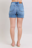 Full Size 2 Button Denim Shorts with Pockets Plus Size