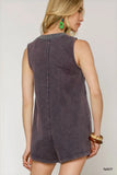 Lace-Up Front Sleeveless Jumpsuit