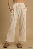 Adjustable Wide Leg Drawstring Pants