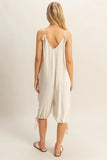 V-Neck Pocket Detail Side Tie Hem Romper