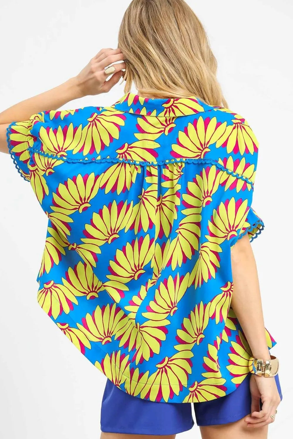 Printed Button-Up Relaxed Shirt