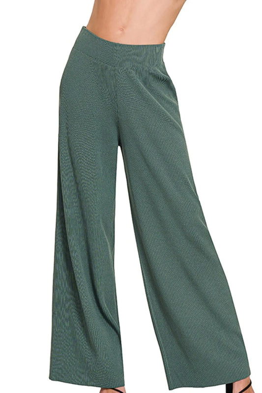 Viscose Ribbed Sweater Pants