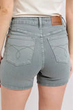 Full Size Hw Garment Dyed & Back Pkt Embroidery Shorts Plus Size