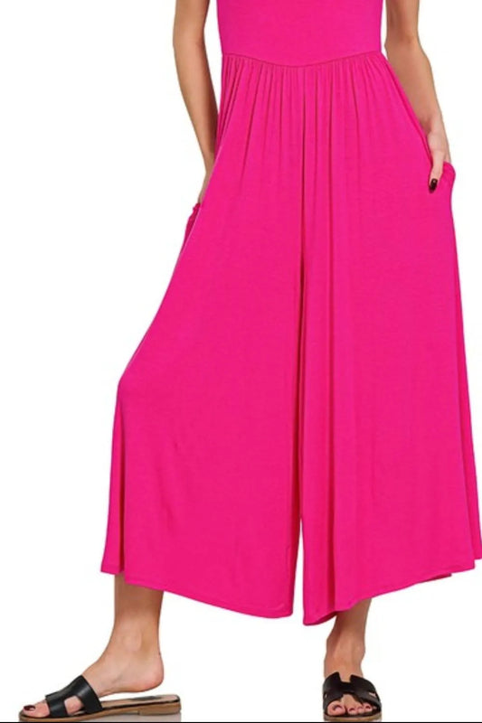 Double Layered Short Sleeve Jumpsuits