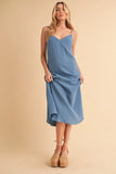 Side Button Midi Cami Dress