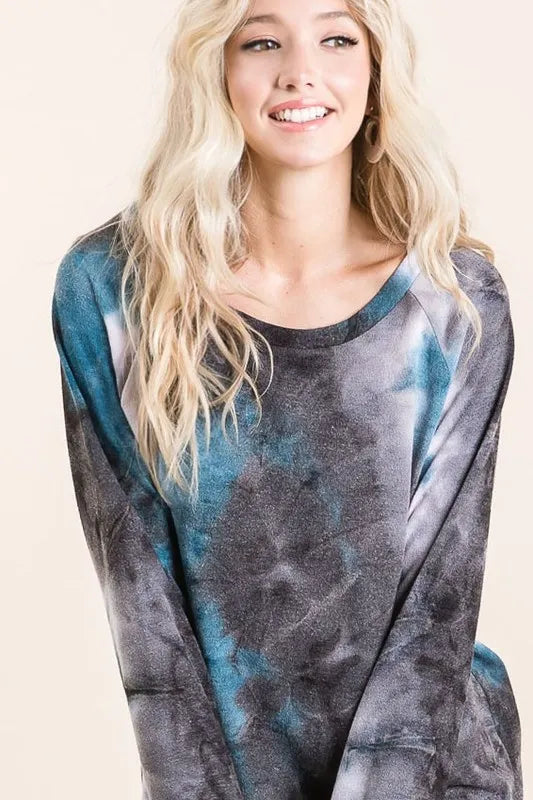 Tie Dye Sweater Knit Top