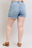 Plus Size HW Rigid Magic Destroy Cut Off Denim Shorts