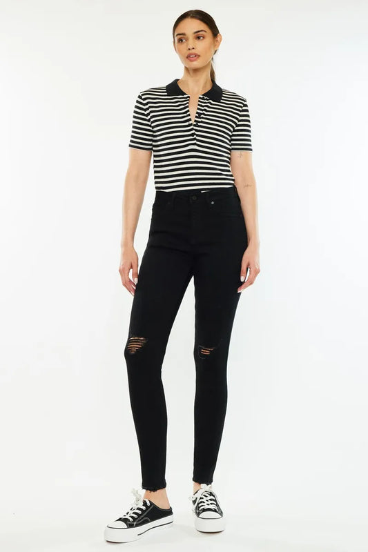 Edgy High Waist Ultra Slim Jeans