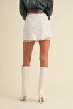 3D Floral Embellished Applique Mini Skirt