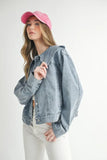 Scallop Peter Pan Collar Denim Jacket