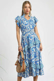Bohemian Charm Paisley Midi Dress