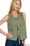Tie Front Sweater Vest