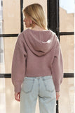 Cropped Hoodie Relaxed Sweater