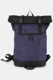 Contrast Waterproof Canvas Backpack Bag - Navy