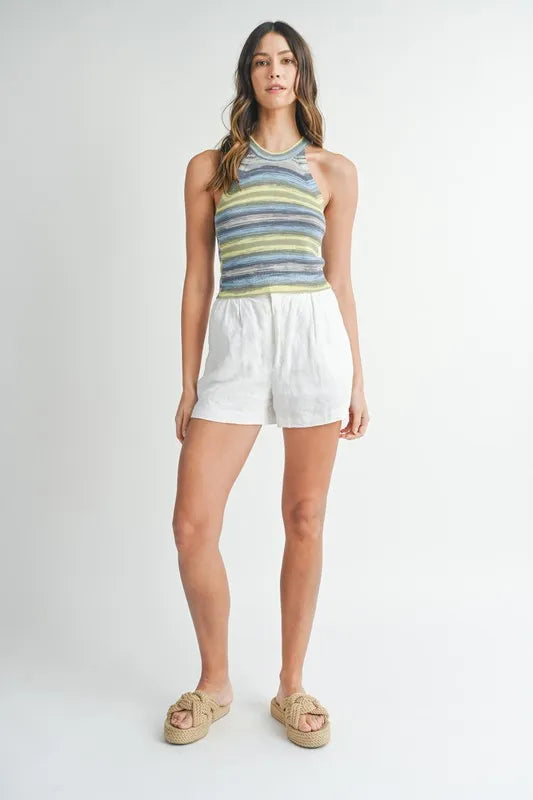 Space Dye Grecian Neck Knit Cami