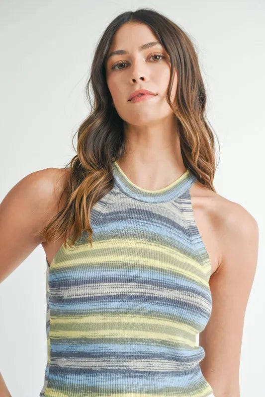Space Dye Grecian Neck Knit Cami