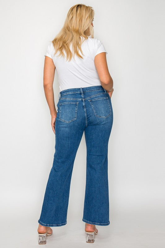 Full Size Cat's Whiskers Mid Rise Ankle Jeans