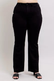 Full Size High Waist Star Seam Detail Flare Plus Size