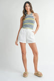 Space Dye Grecian Neck Knit Cami