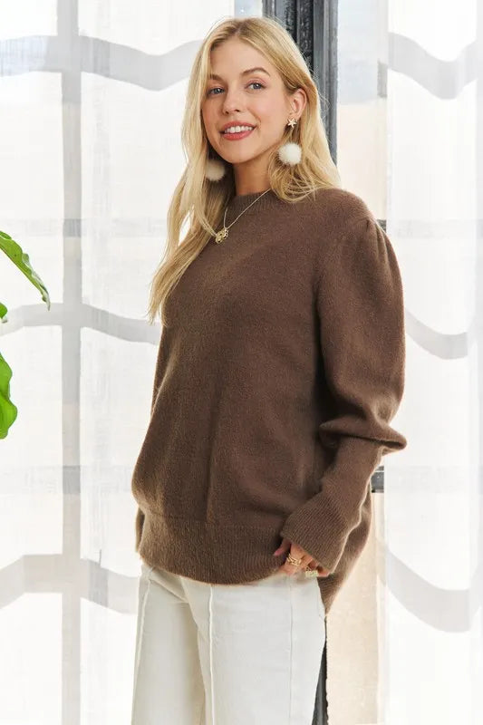 Puff Shoulder Sweater