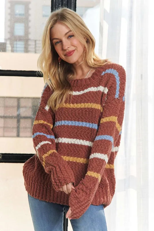Multi Color Stripe Sweater