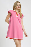 Hooded Sporty Trim Mini Dress