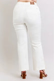Full Size High Waist Side Slit Slim Bootcut Jeans